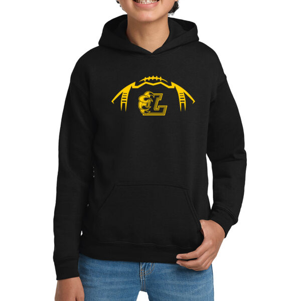 Football L - Youth Heavy Blend™ Hooded Sweatshirt Thumbnail
