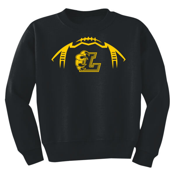 Football L - Youth Heavy Blend Crewneck Sweatshirt Thumbnail