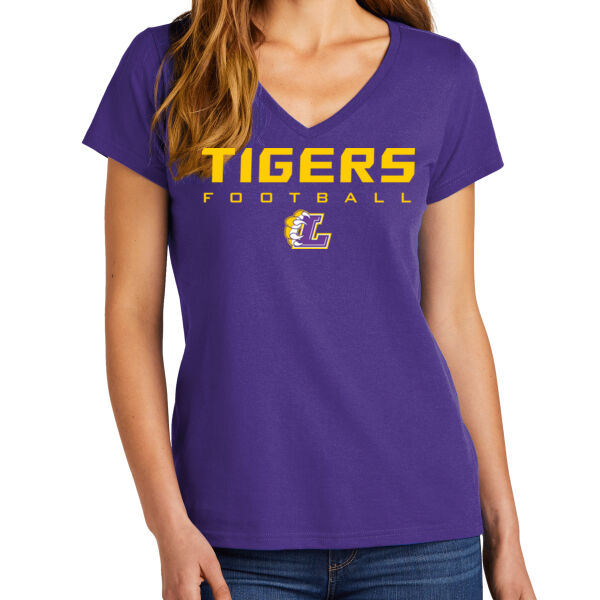 Tigers Football - Women's The Concert Tee ® V Neck Thumbnail
